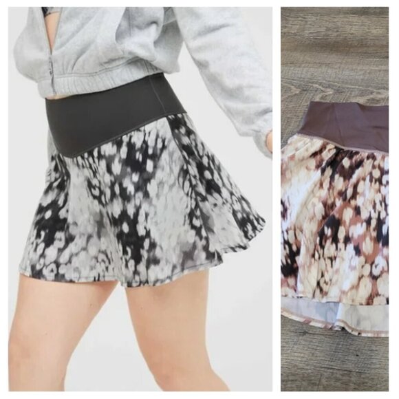 AERIE | Active Skort Patterned Skirt | Sz. L - Picture 1 of 7